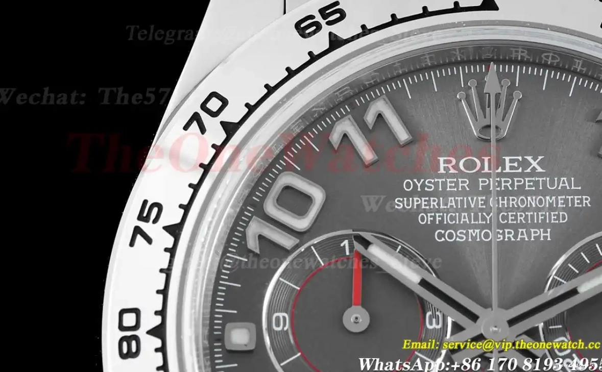 Clean Daytona DD4130 RU SS 40MM Grey Num 116519 0406